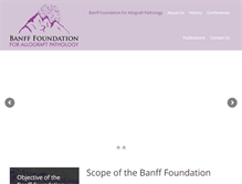 Tablet Screenshot of banfffoundation.org